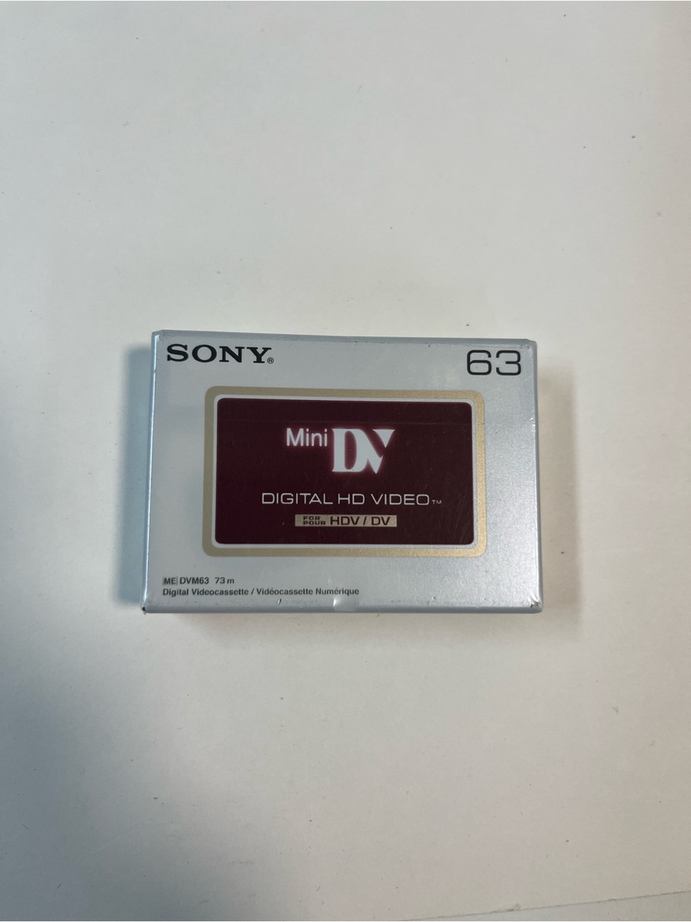 4 Sony MiniDV 63 Video Cassette — Silver & Maroon